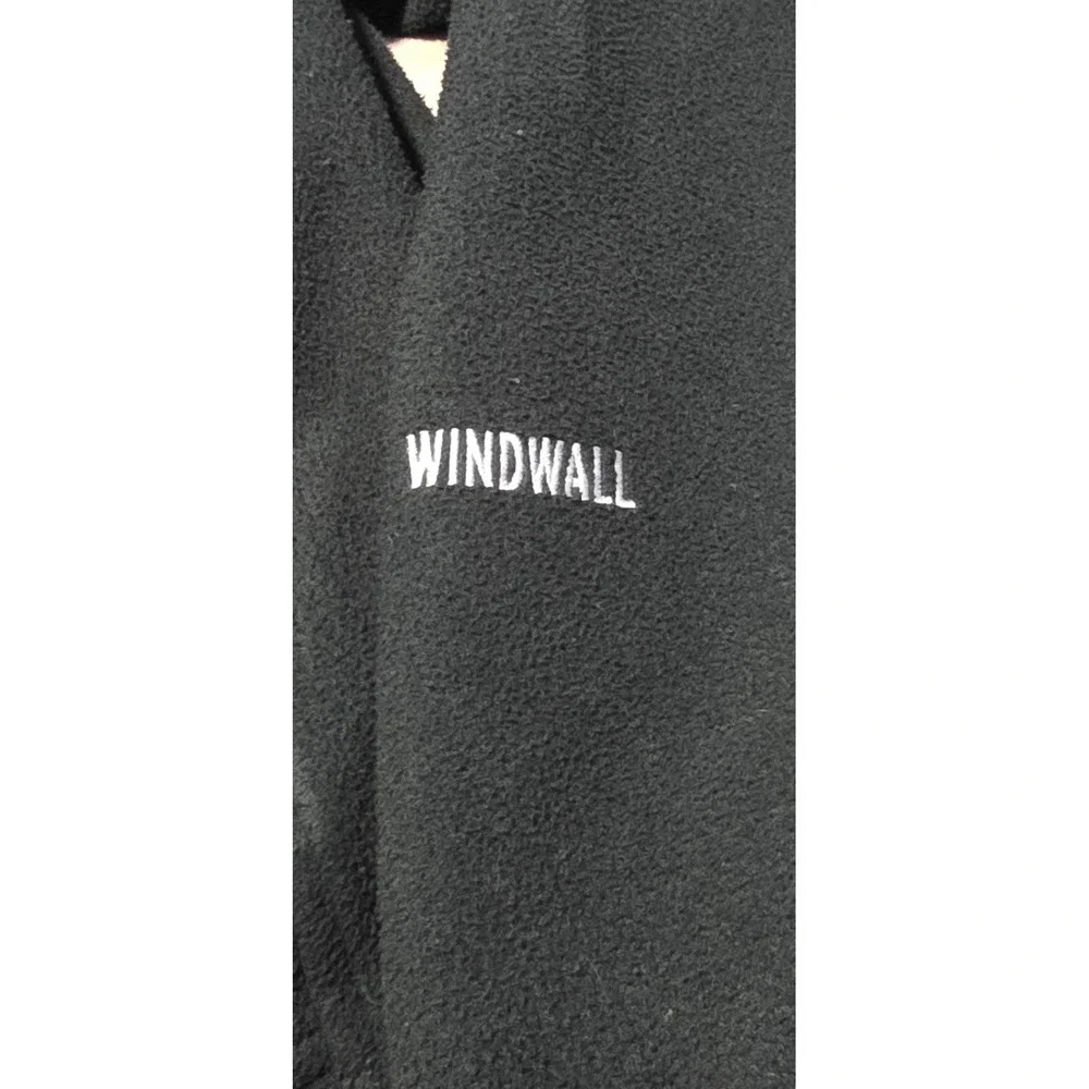 The North Face WindWall Fleece Jacket Mens Black Full‎ Zip Windproof Coat L